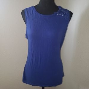 Ladies Stylish Royal Blue Sleeveless Top